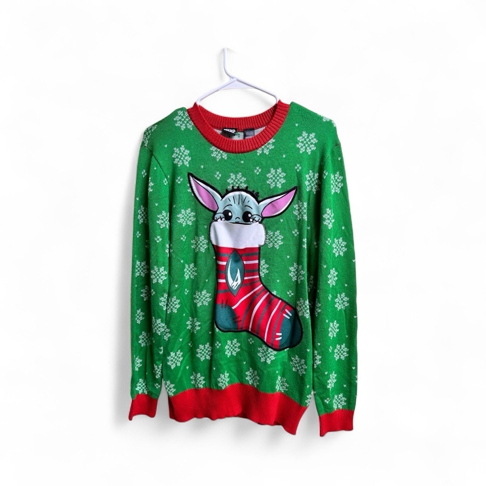 Star Wars Baby Yoda Grogu Ugly Christmas Sweater Men’s Medium